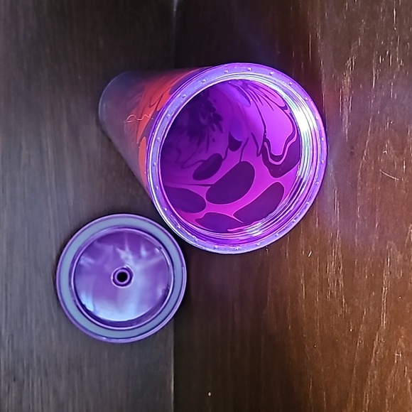 2014 Starbucks 24 oz Venti Cold cup Tumbler Purple Red Hibiscus, Rare, preowned - Picture 5 of 5